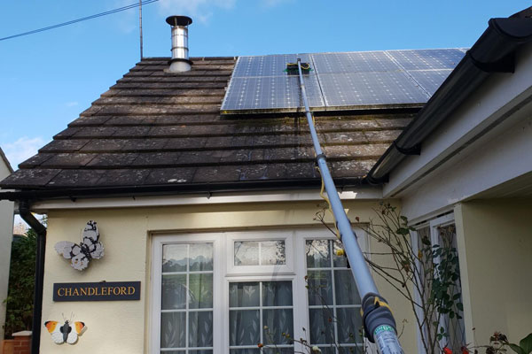 Solar panel cleaning